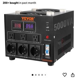 VEVOR Voltage Converter Transformer, 5000W, Heavy Duty Step Up/Down Transformer, Convert from 110 Volt to 220 Volt and from 220 Volt to 110 Volt, with