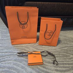 Authentic Hermes shopping bags