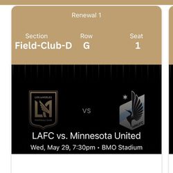 LAFC Vs Minnesota United Tickets | Wed May 29