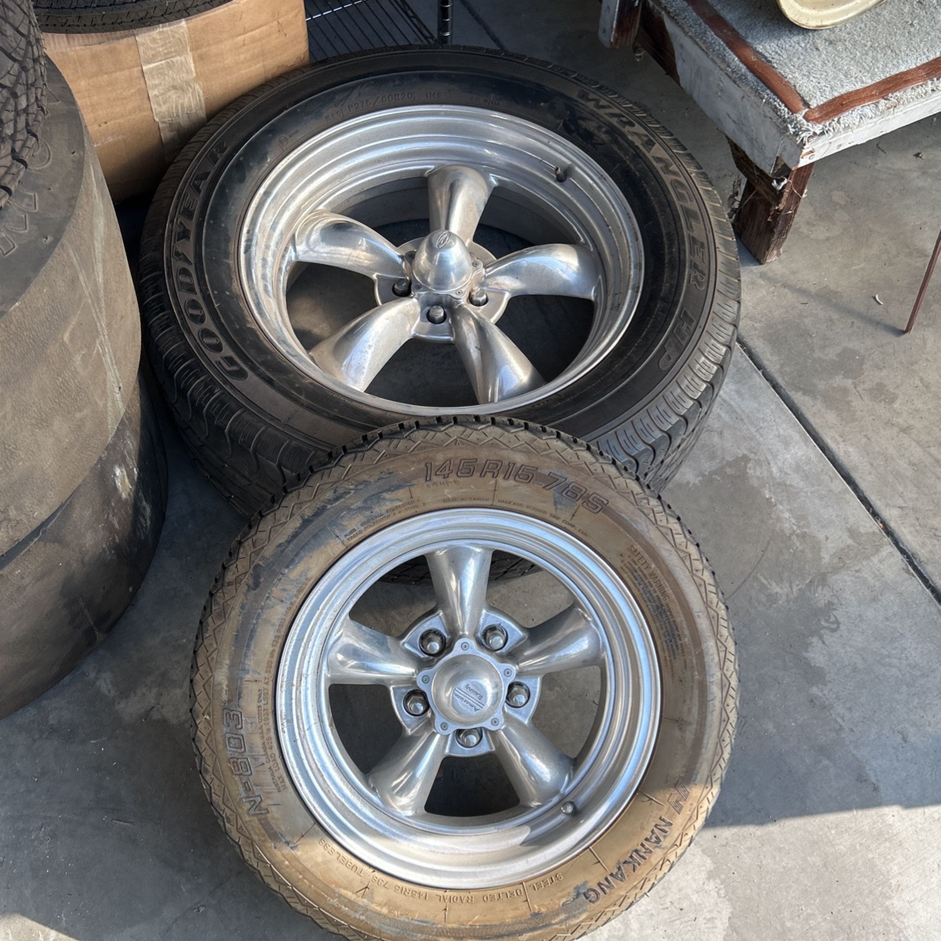 Set Of American Racing And Eagle Alloys 5 Spoke Wheels And Tires for ...