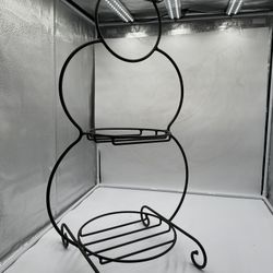Longaberger Foundry Collection Wrought Iron 32" tall Snowman Basket Stand