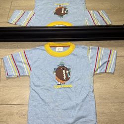 Rare Kids / Toddlers Vintage 1978 Cupcakes Snack Promo Cartoon Ringer Shirt 