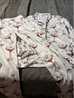 New Womens size Medium Martini silky pj set