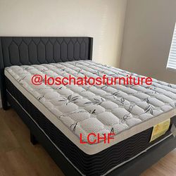 Queen size bed frame and mattress