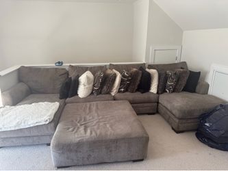 Sectional and ottoman
