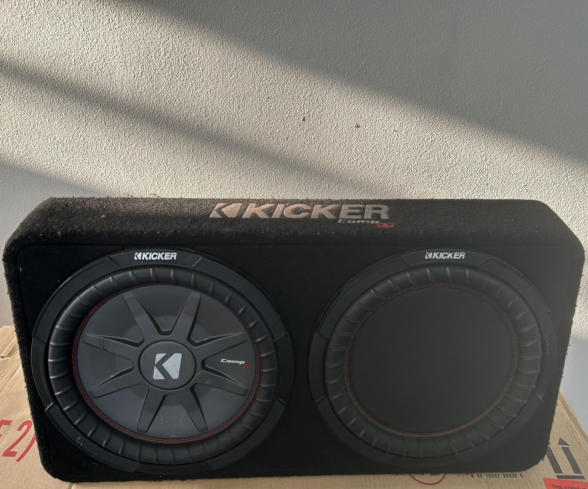Kicker CompRT 12" sub Box with passive radiator in thin profile enclosure- $60 OBO