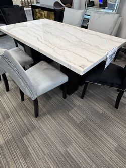 7pc marble dining set