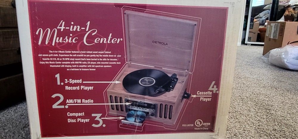 This is for a new in the box Detrola in Music This is
