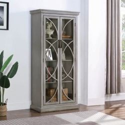 Brand New Tall Accent Grey Cabinet