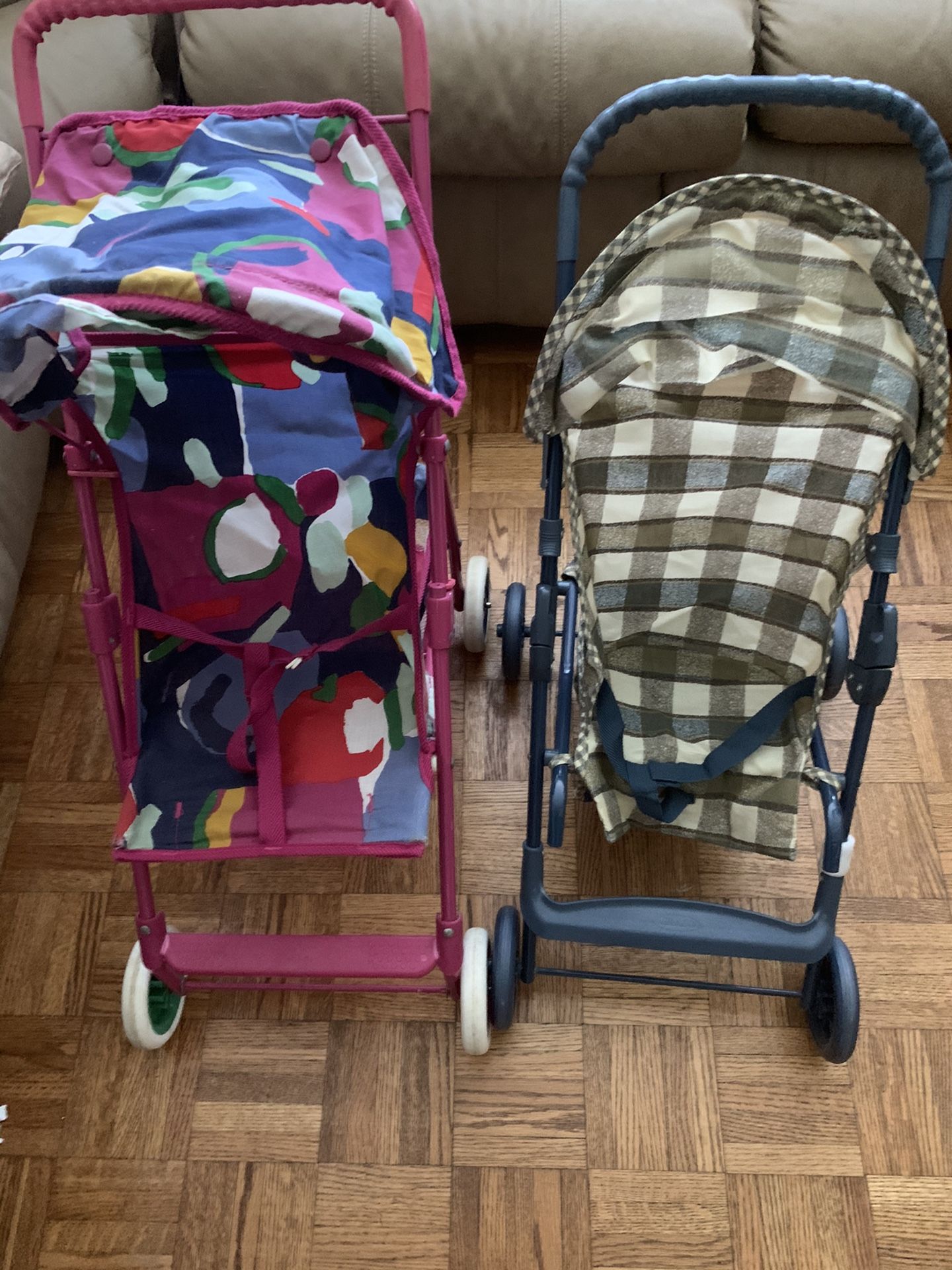 2 Graco doll toy stroller with crib