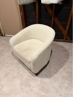 White Boucle Chair