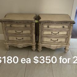 Fancy Relief Bedside Tables