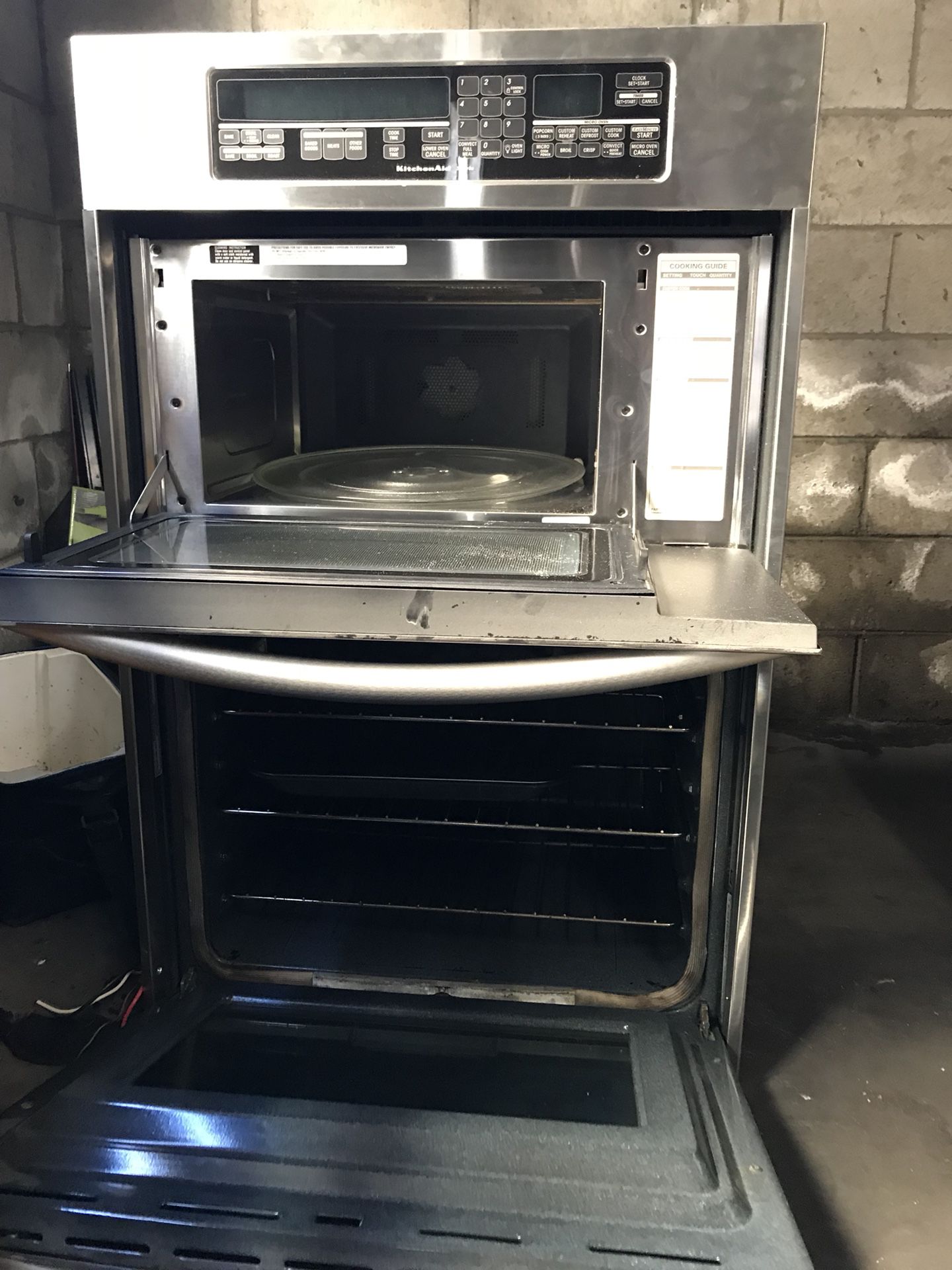 KitchenAid microwave/oven $1000 electric not gas