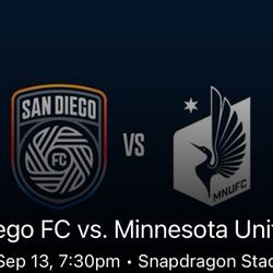 San Diego FC Vs. Minnesota Unites 2tix Great Seats!!!
