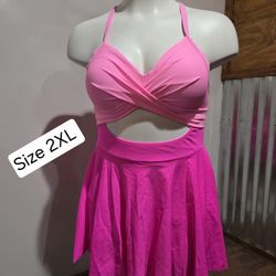 New Women's Plus Size Swim Dress 