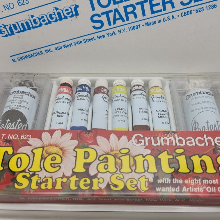 Grumbacher Artists Oil Colors Tole Painting Starter Set No. 623 Vintage
