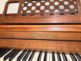 Schafer & Sons Upright Piano with Matching Bench – Great Playing Condition