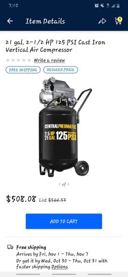 21 gallon air compressor