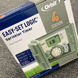 Orbit 4 Station Easy Set Logic Sprinkler Timer Indoor/ Outdoor Mount 