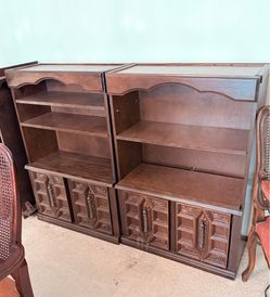 3 VTG Bookcases w/ Doors Spanish Revival Style *READ*