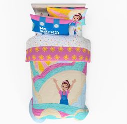 Ms. Rachel Educational Adventures Kids Bedding Super Soft Microfiber Comforter and Sheet Set, 4 Piece Twin Size