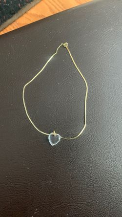 Crystal Glass Edges Are Beveled Pendant With Chain 