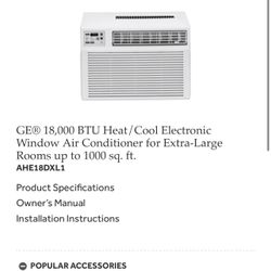 Air Conditioner/heater 18,500 BTU