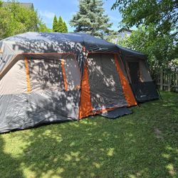 Camping Bundle 12 Person Tent, 2 Sleeping Bags,  Folding Canopy 
