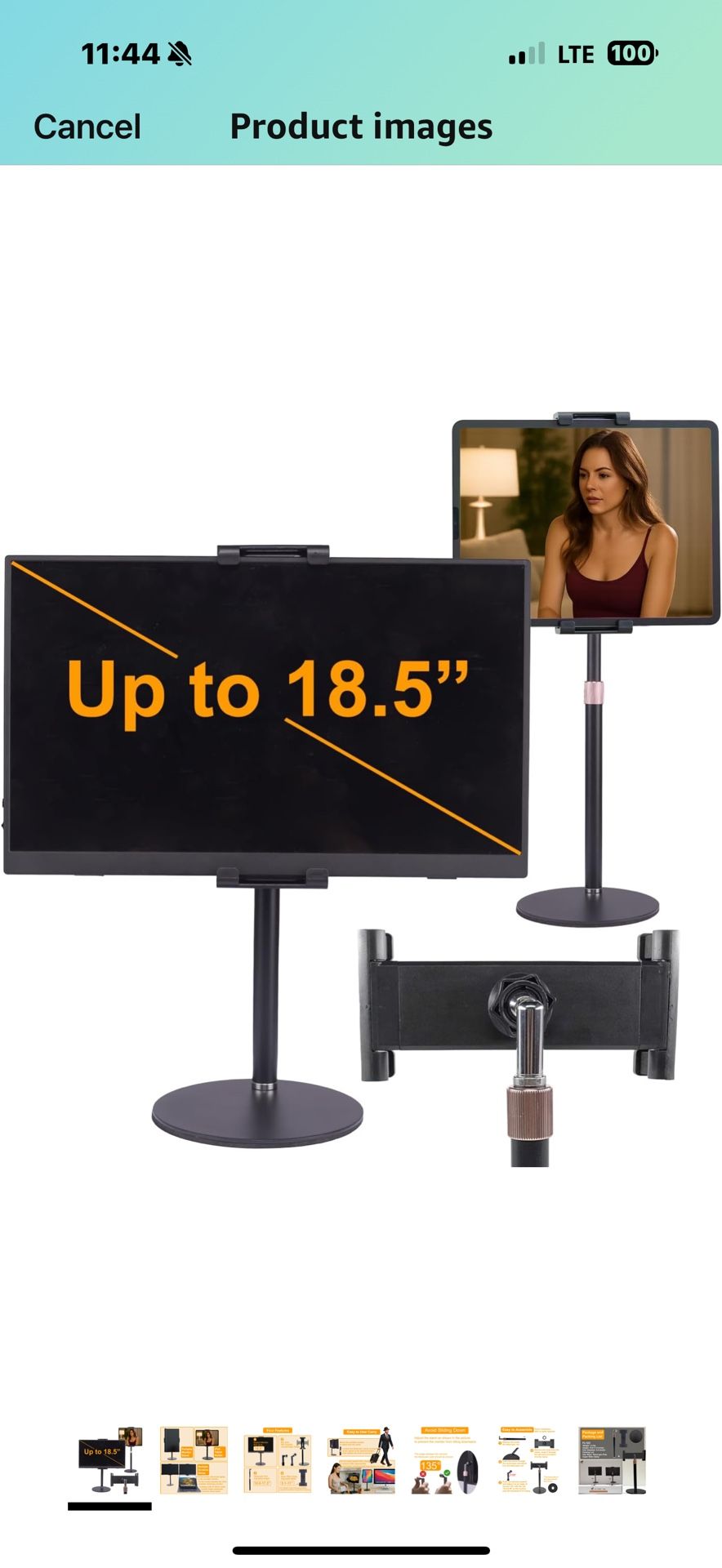 new In Box! Portable Monitor Stand Tablet Stand for Desk Kindle Holder with Metal Disk, Telescopic Pole and Super Wide Clamp Portable Monitor Mount 15