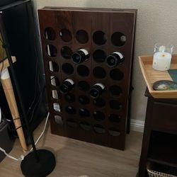 Vtg Champagne Riddling Rack A-frame Mahogany Wine Rack