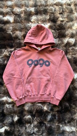 9090 OG Logo Stitched Hoodie ‘Burgundy ’