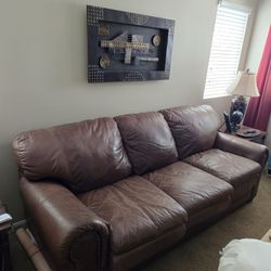 Leather Sleeper Sofa