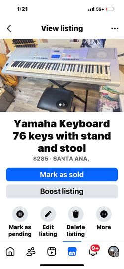 Yamaha Keyboard 76 Keys With Stool And Stand