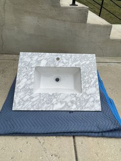 Brand New Marble Top Porcelain Sink 