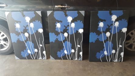 3 Big Canvas Art Pieces