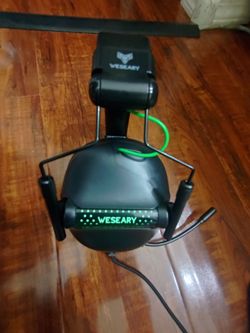 WESEARY Wired Gaming Headset for Xbox, PS5, PS4, Switch, PC, Mobile, Surround Sound Gaming Headphones with ENC Noise-Canceling Mic,