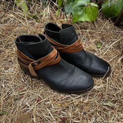 Black & Brown Leather Boots