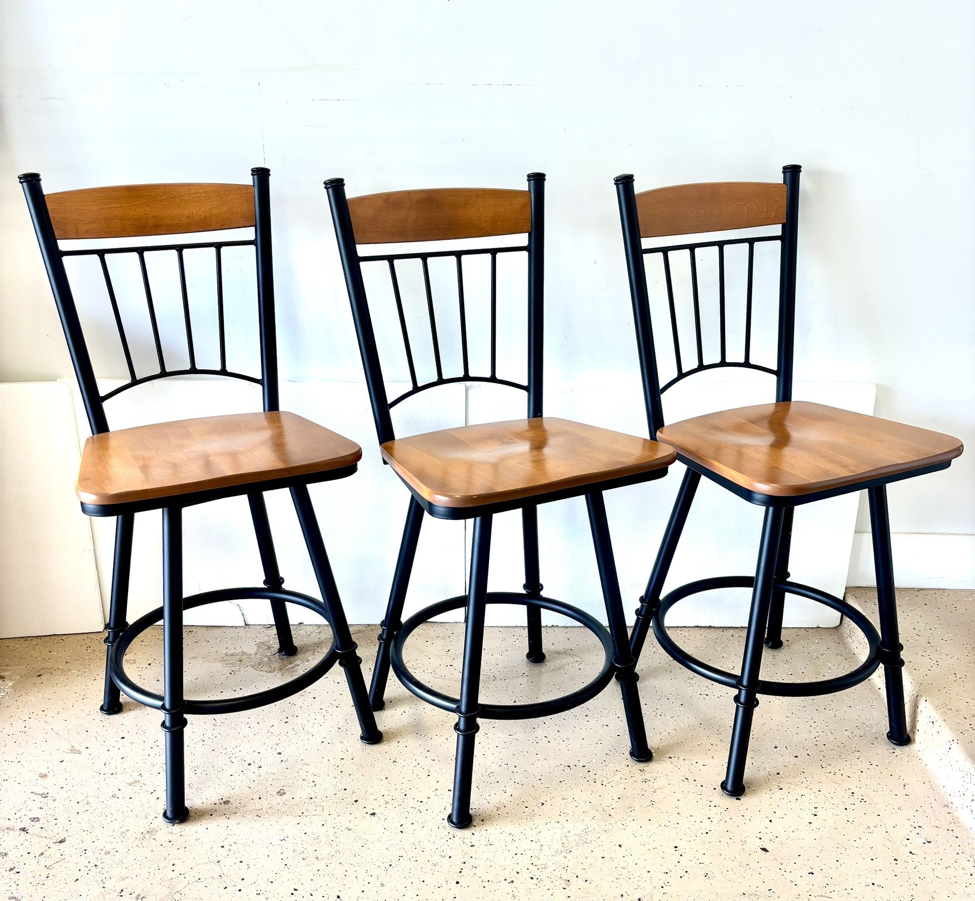 3 Swivel Bar Stools