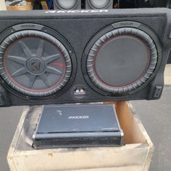 UNAS BOCINAS KICKER Y AMPLIFIER 