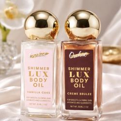 Orchid Shimmer Lux Body Oil Set 2 Vanilla Cake & Creme Brulee Glow