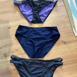 Lot 3 Womens Swimsuit / Bikini Bottom Separates - Size Medium