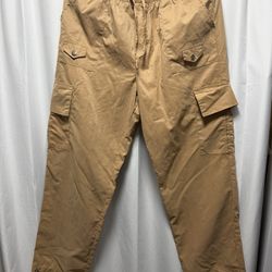 Tan Cargo Utility Pants - Adjustable Ankle Ties