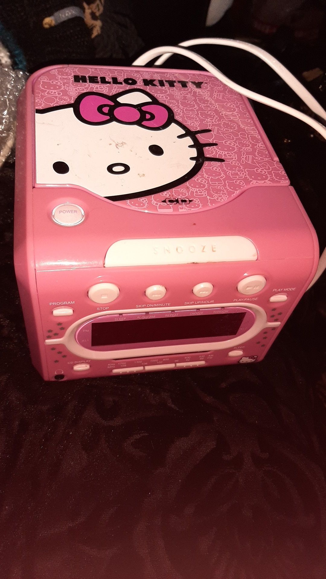 Hello kitty cd and am/fm radio alarm clock