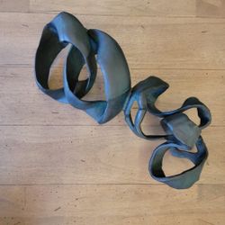 CB2 Metal Ribbon Abstract Sculpture 25″ Modern Table Décor