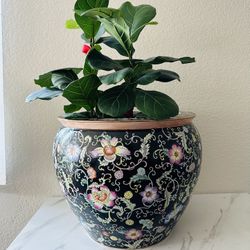 Vintage Chinese Koi Fish Bowl