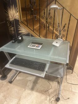 Glass and Metal Desk