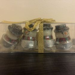 Vintage Snowmen 4 Piece Candle Gift Set Stocking Stuffer  Stones Creations Inc