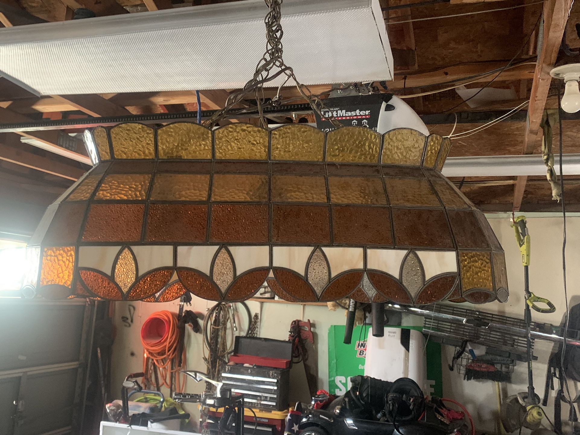 Pool Table Lights Vintage Tiffany Antique 3 Lights