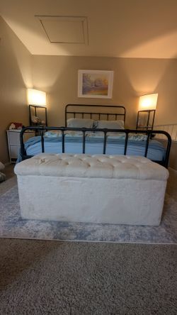 white storage bench
