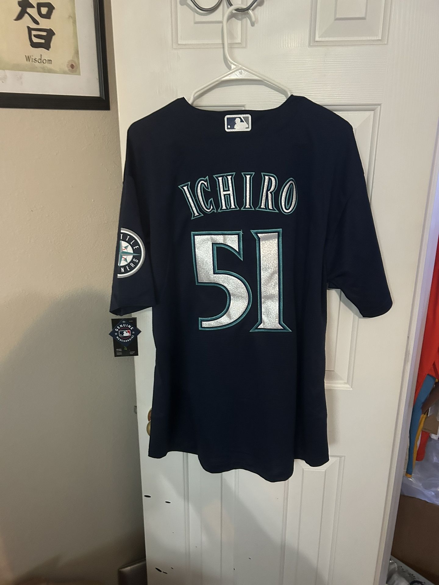 Ichiro Suzuki Seattle Mariners navy jersey size L